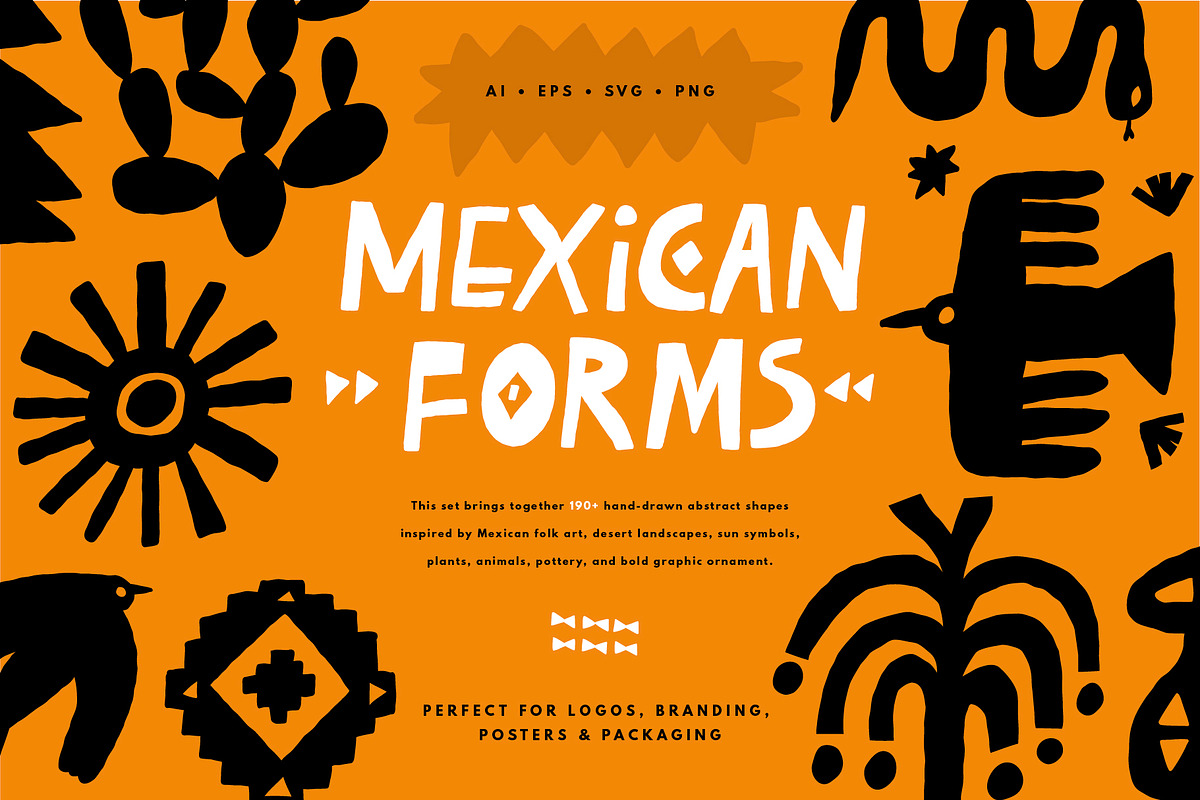 MEXICAN SHAPES | HAND DRAWN ELEMENTS, a Decorative Illustration by Favete Art (Photo 1 of 15)