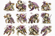 Summer Sea Turtle Clipart, an Illustration by Craft Nest (Thumbnail 6 of 12)