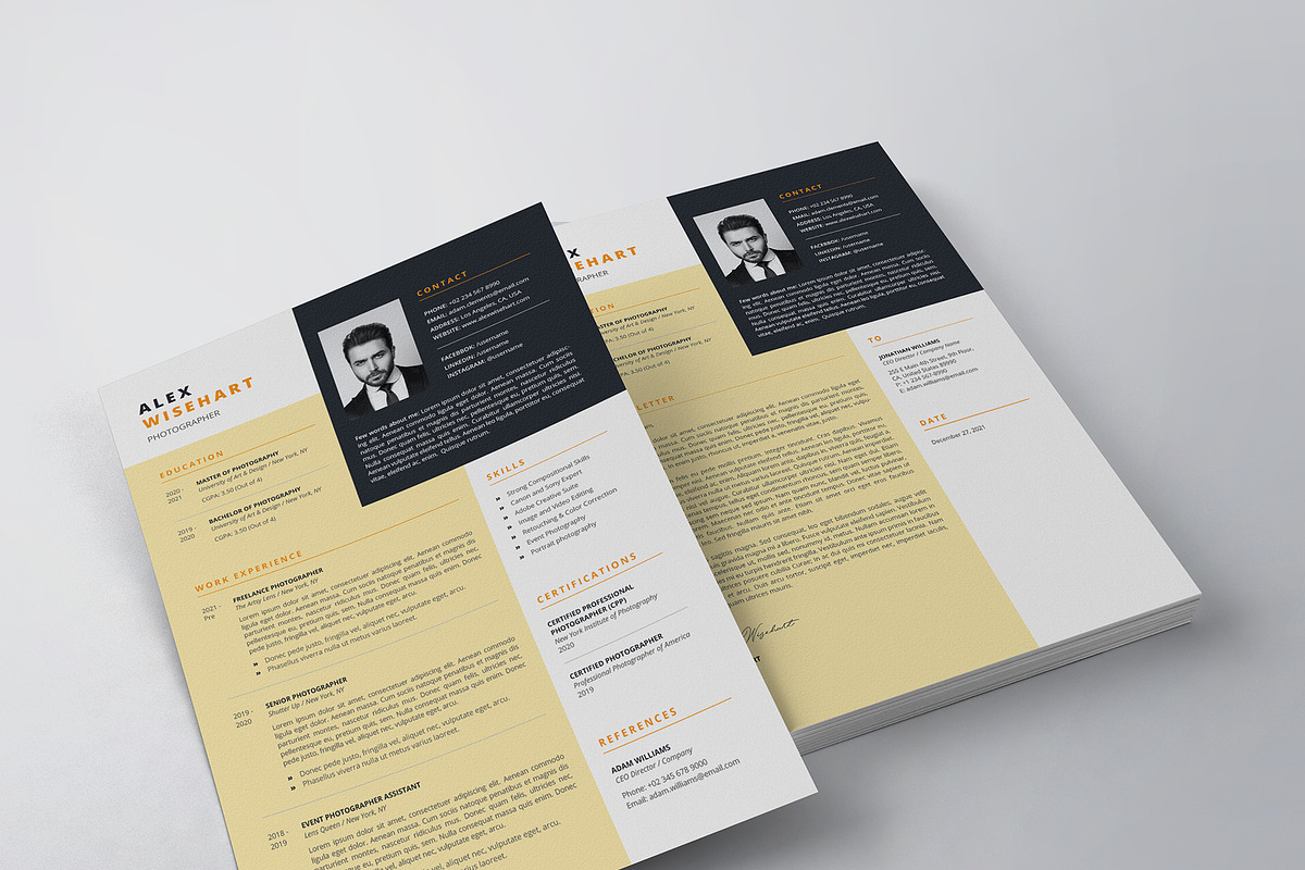 Clean Resume/CV Template, a Resume Template by Glassymart