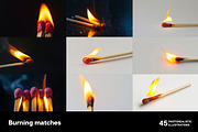 Burning matches. 45 images, an Object Illustration by Handmadefont (Thumbnail 2 of 11)