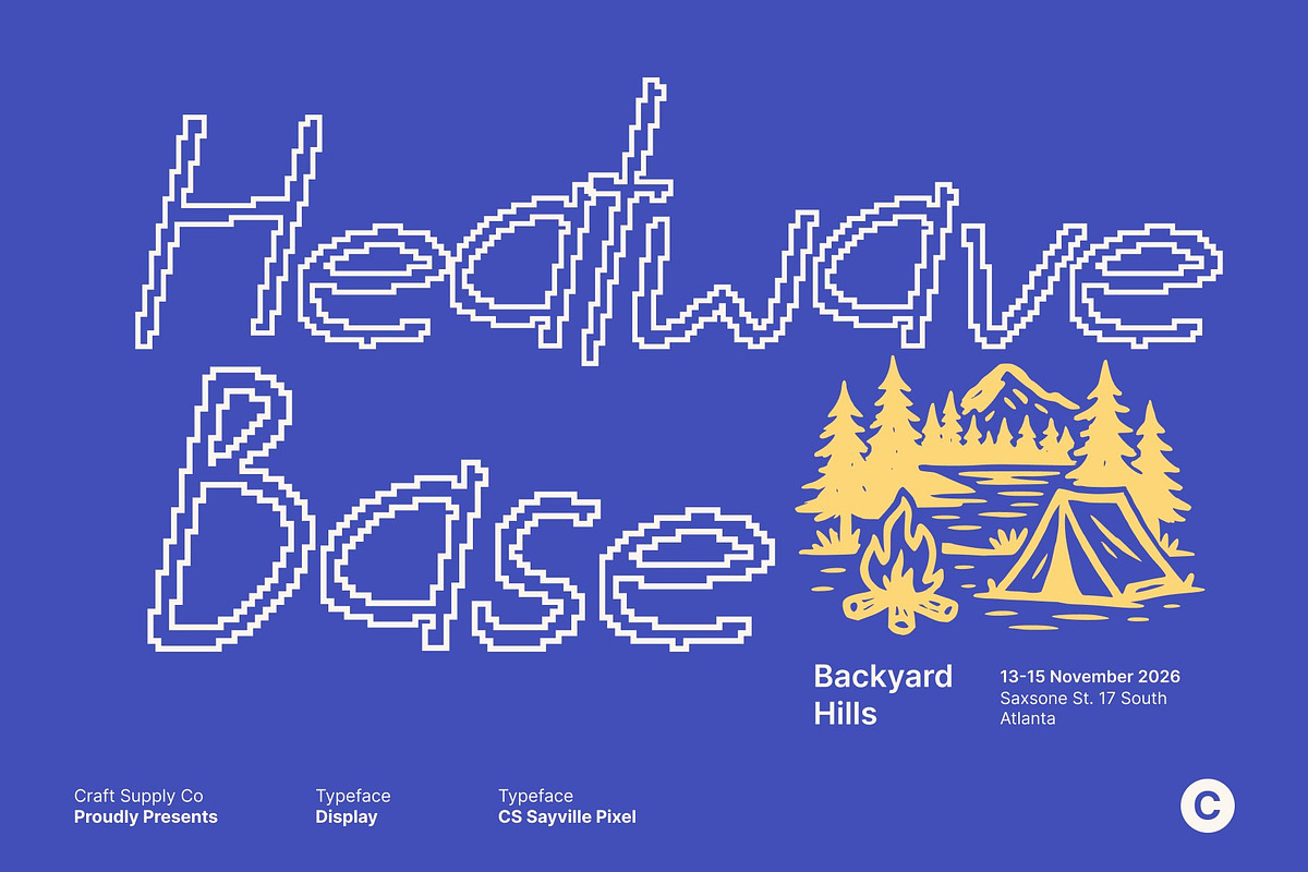 CS Sayville Pixel, a Handwritten Font by Craft Supply Co. (Photo 7 of 8)
