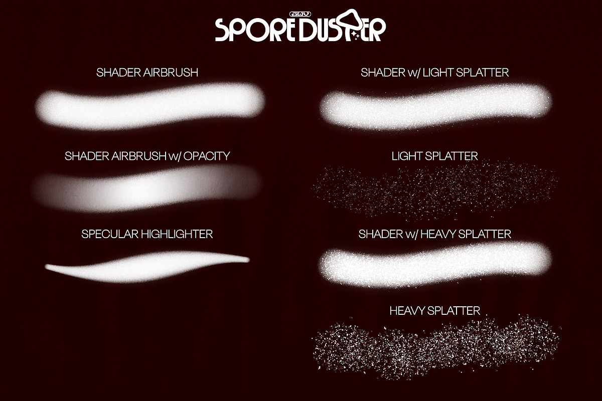 SPORE DUSTER - Procreate Edition, a Brush Add-On by Jordan Warren Visuals (Photo 2 of 9)