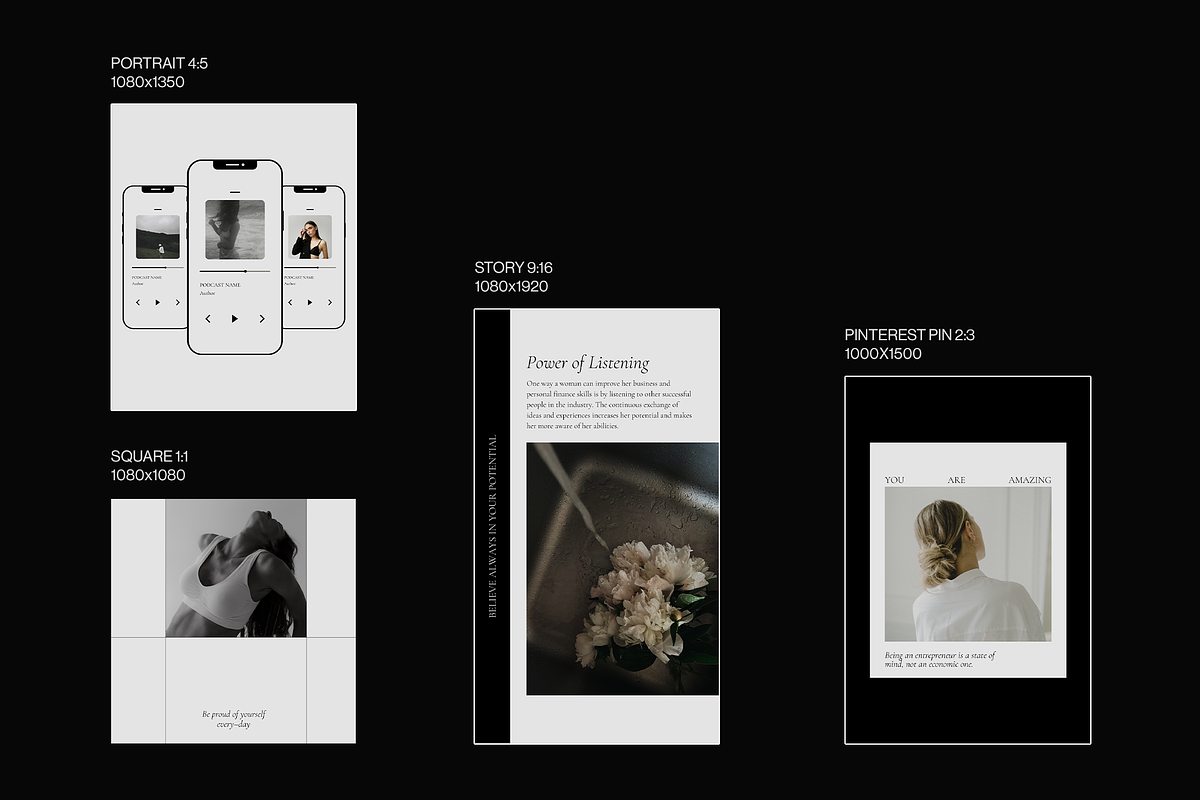 MARYGOLD Social Media Kit Canva, a Social Media Template by Aire Studio (Photo 3 of 8)
