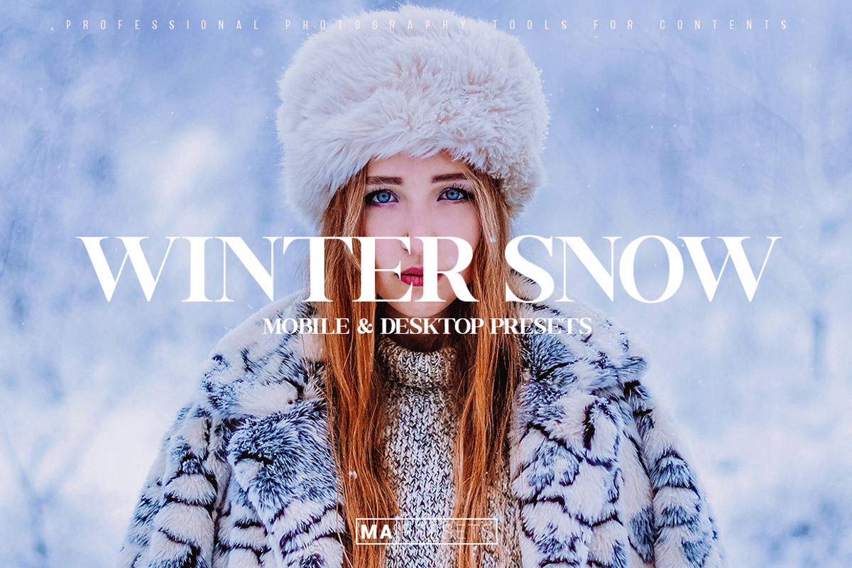 10 WINTER SNOW Lightroom Presets, a Preset Add-On by MaPresets (Photo 1 of 14)