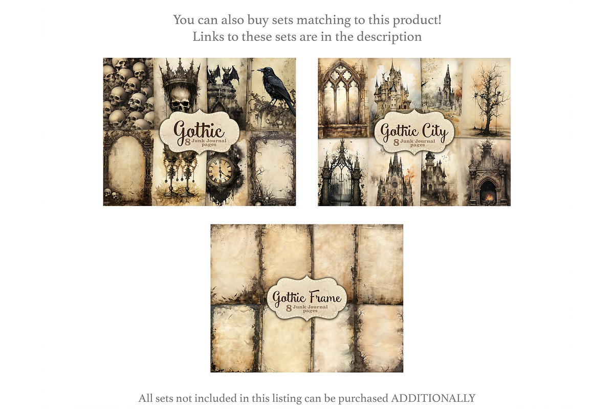 Gothic City Junk Journal Pages, a Seasonal Illustration by GlamArtZhanna (Photo 2 of 10)