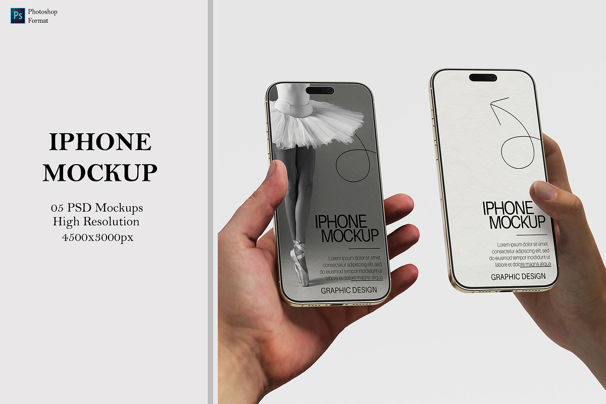 iPhone App Display Mockup in Hand, an iPhone Mockup by Ataku Design (Photo 1 of 6)
