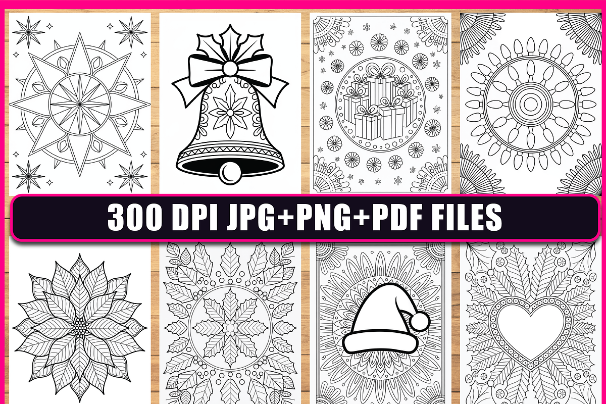 Christmas Mandala- Coloring Book, a Decorative Illustration by Ink Gallery (Photo 4 of 5)