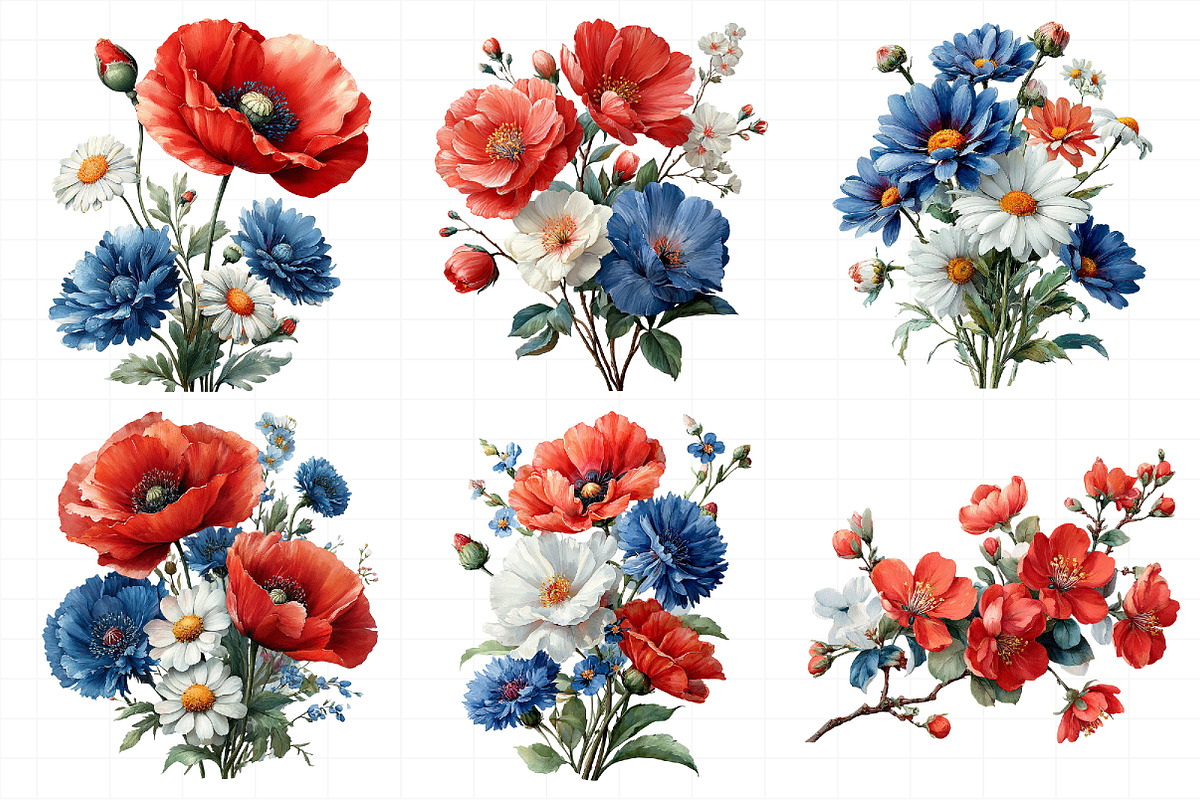Wildflowers Spring Brushstroke Clipa, an Illustration by Daily.Designs (Photo 5 of 8)