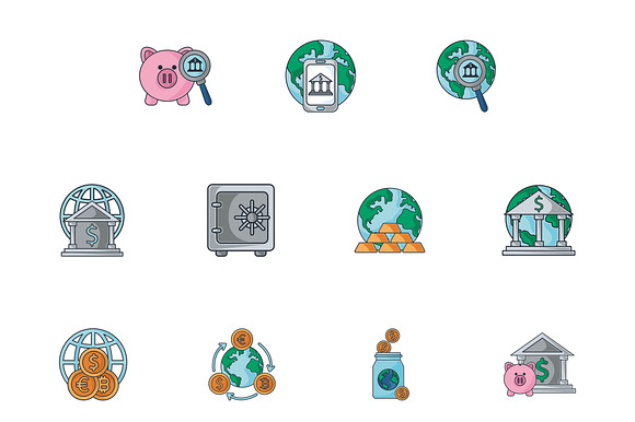 Global Banking Illustration Set preview 2