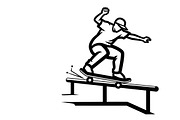 skateboard trick silhouettes showcas, an Illustration by Amazin_art (Thumbnail 14 of 31)