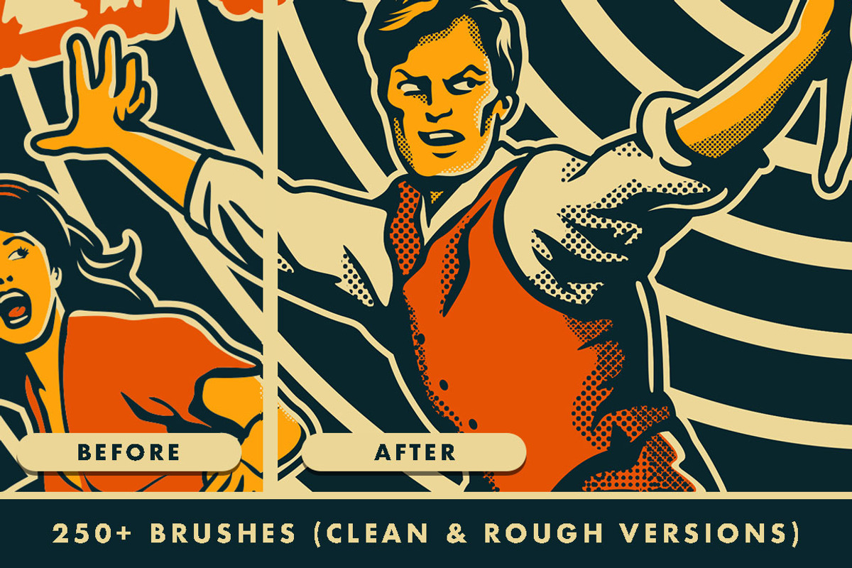 Horrific Halftones for Affinity, a Brush Add-On by RetroSupply Co. (Photo 3 of 21)