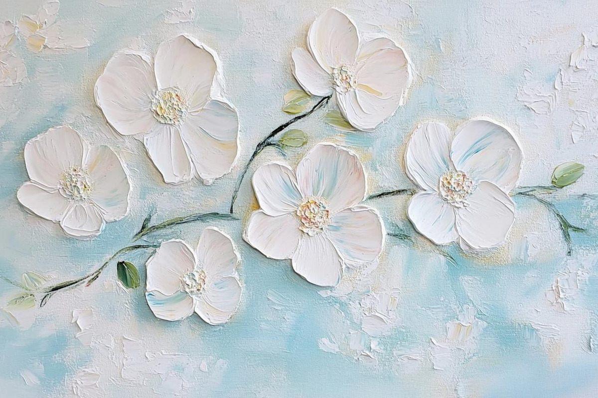 Textural Floral Wall Art Collection, an Illustration by PrintablesByFranklyn (Photo 6 of 10)