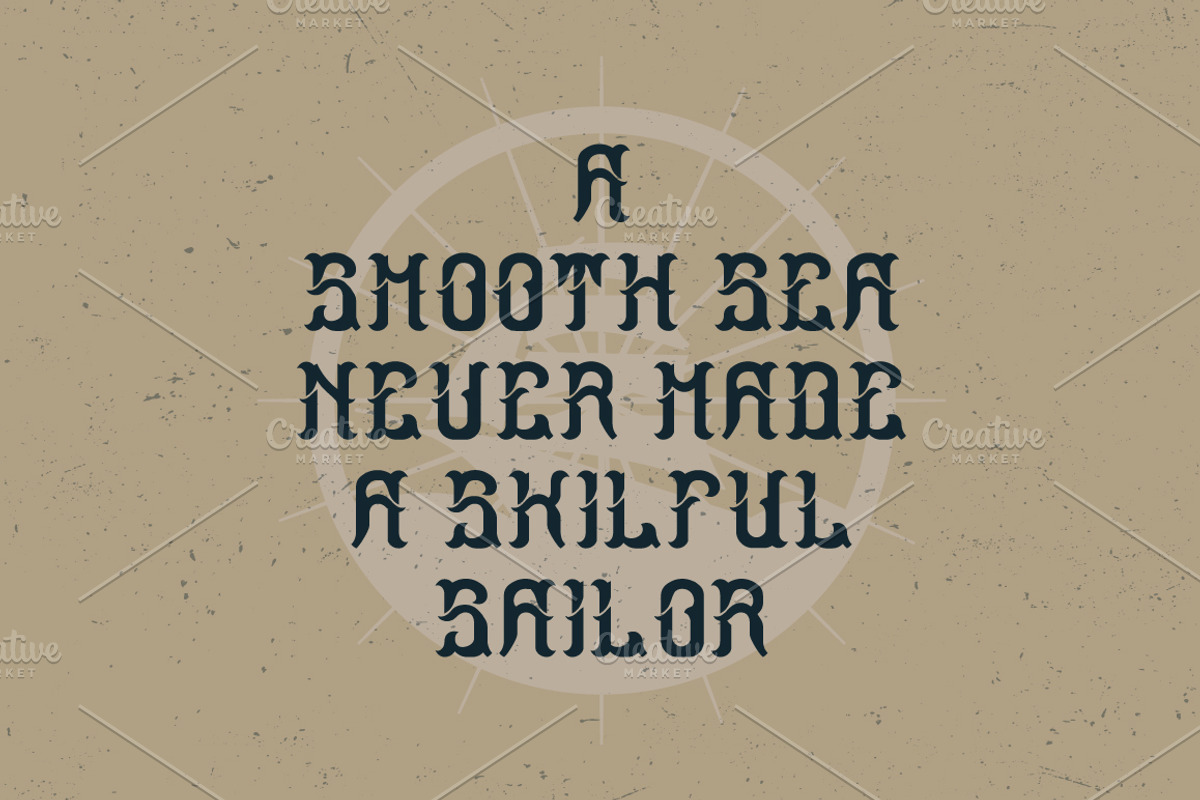 Ocean Storm label font preview 4