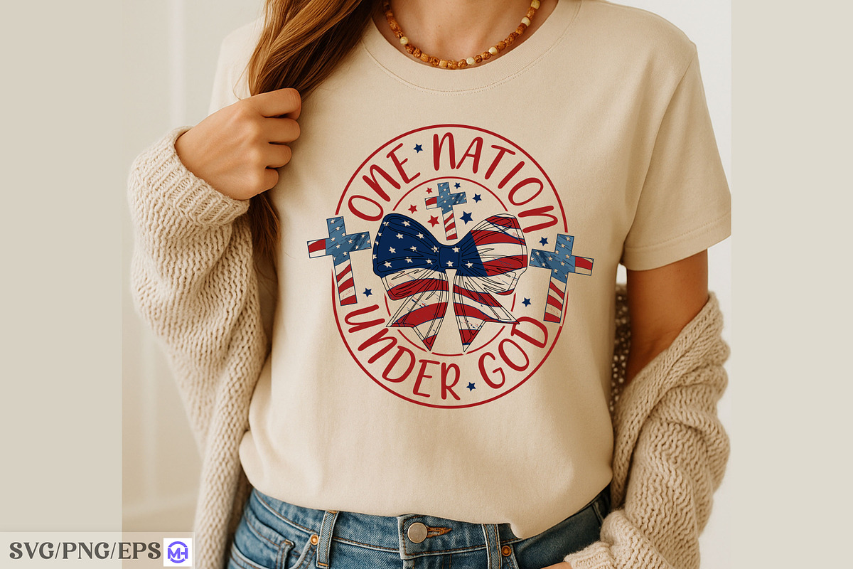 One Nation Under God 4th of July SVG, a Graphic by mh_arif (Photo 1 of 4)