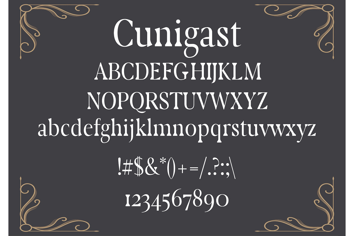 Cunigast Gothic Font preview 2