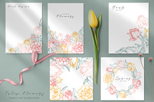 Tulip Flowers Vector Set