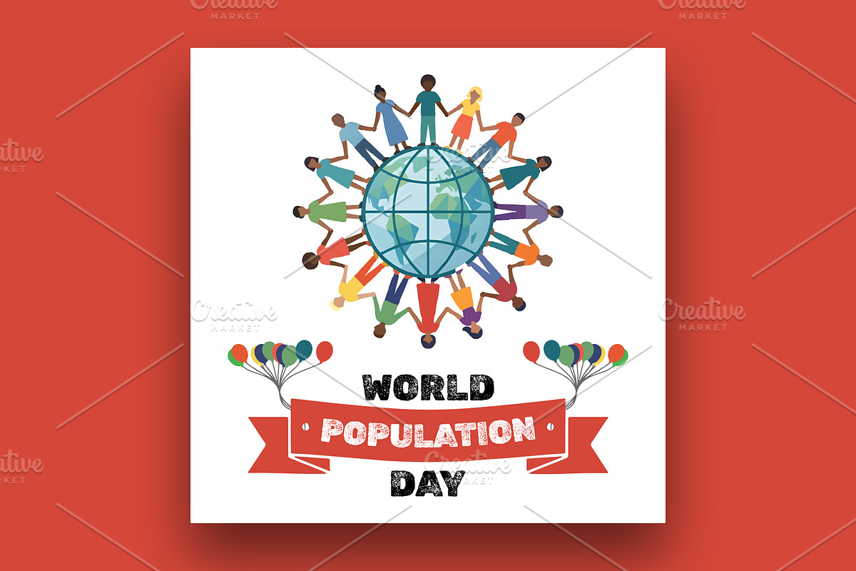 World Population Day banner template, a Social Media Template by nandinigraphics (Photo 1 of 4)