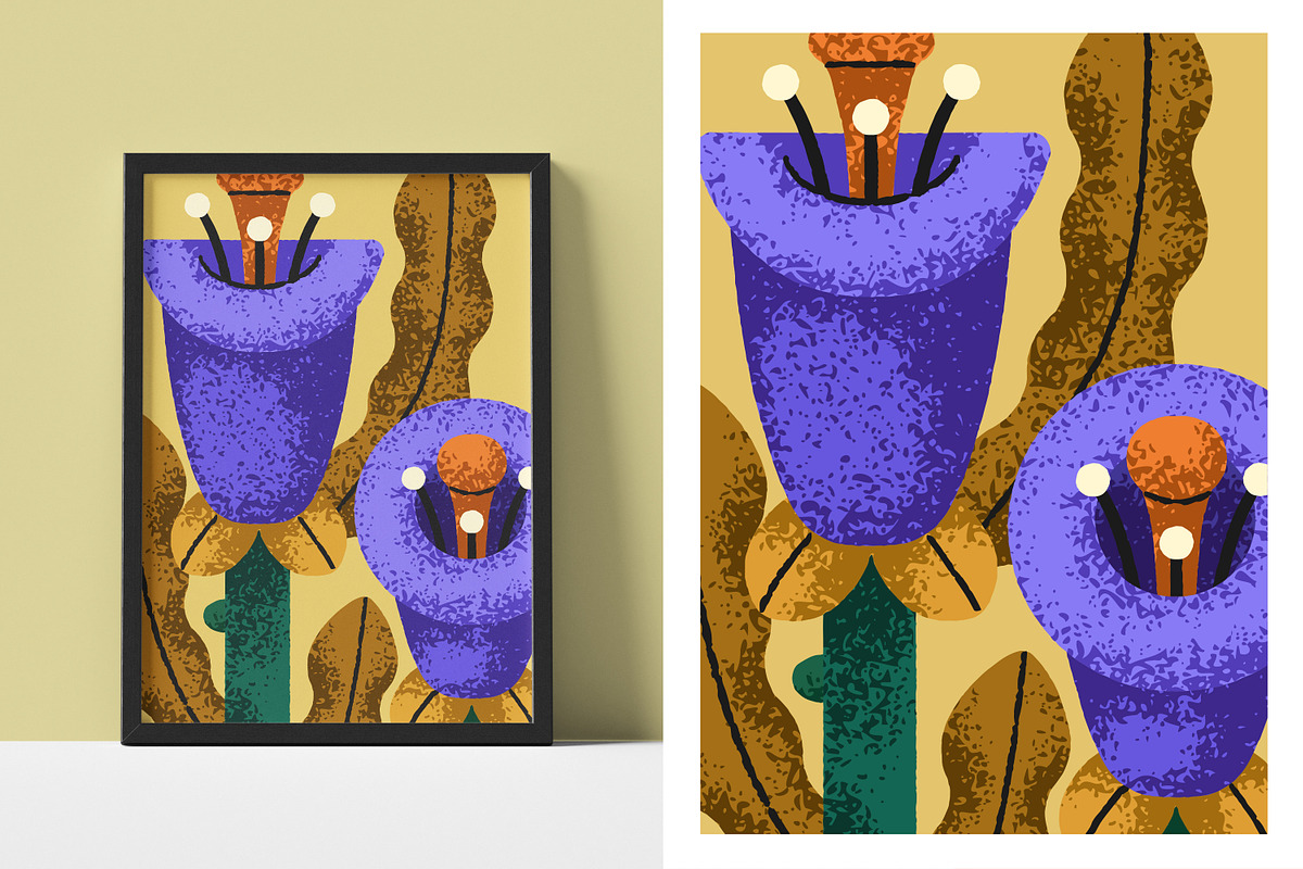 Abstract floral poster designs set, a Decorative Illustration by Good Studio (Photo 5 of 8)