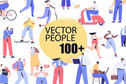 Big Vector set of people characters, a Person Illustration by Vector_Art (Thumbnail 1 of 25)