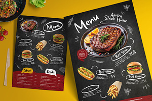 Blackboard Menu, a Flyer Template by Aarley Kaiven