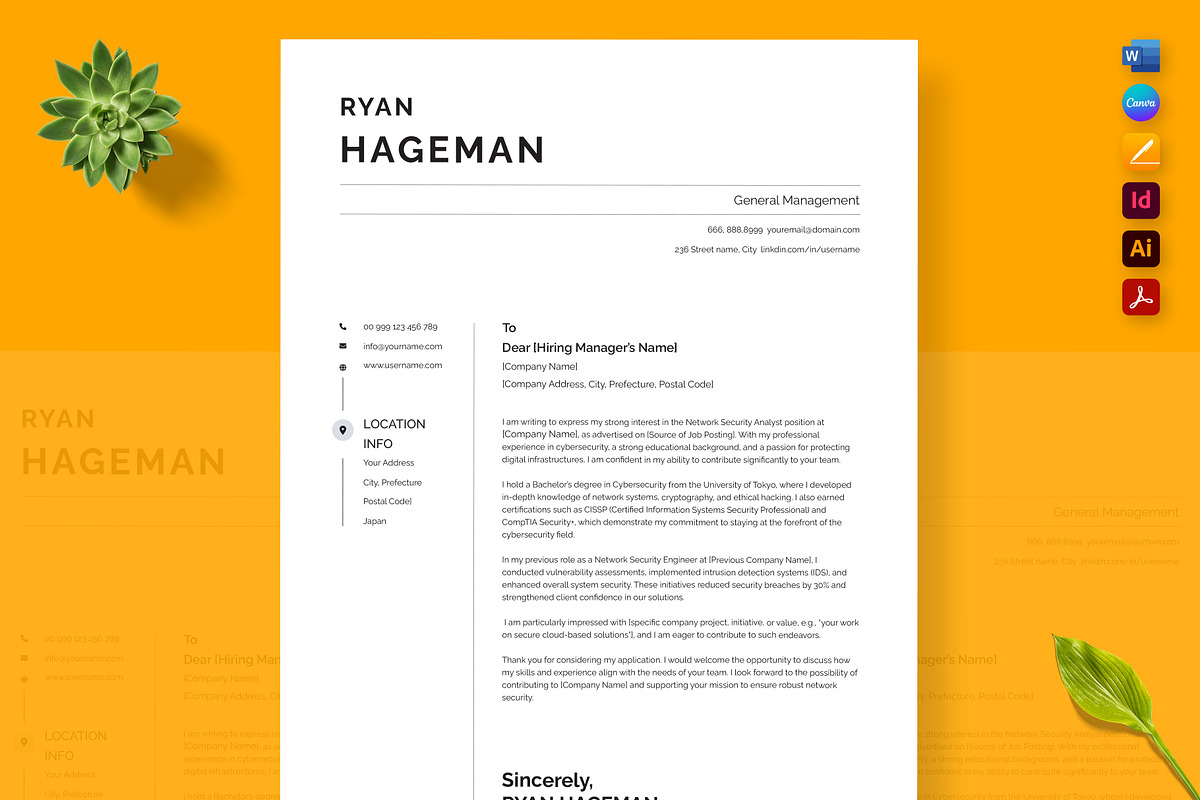 Career Application Template, a Resume Template by Nur Designer (Photo 2 of 4)
