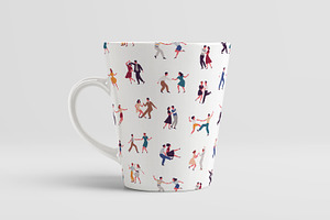 Dancing People Seamless Patterns