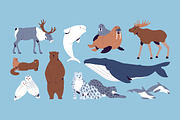 North animals set, seamless patterns, an Animal Illustration by PaperTrident (Thumbnail 3 of 5)