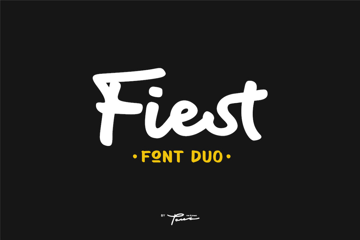 Fiest-Brush Font Duo, a Script Font by Panatype™ Studio (Photo 1 of 12)