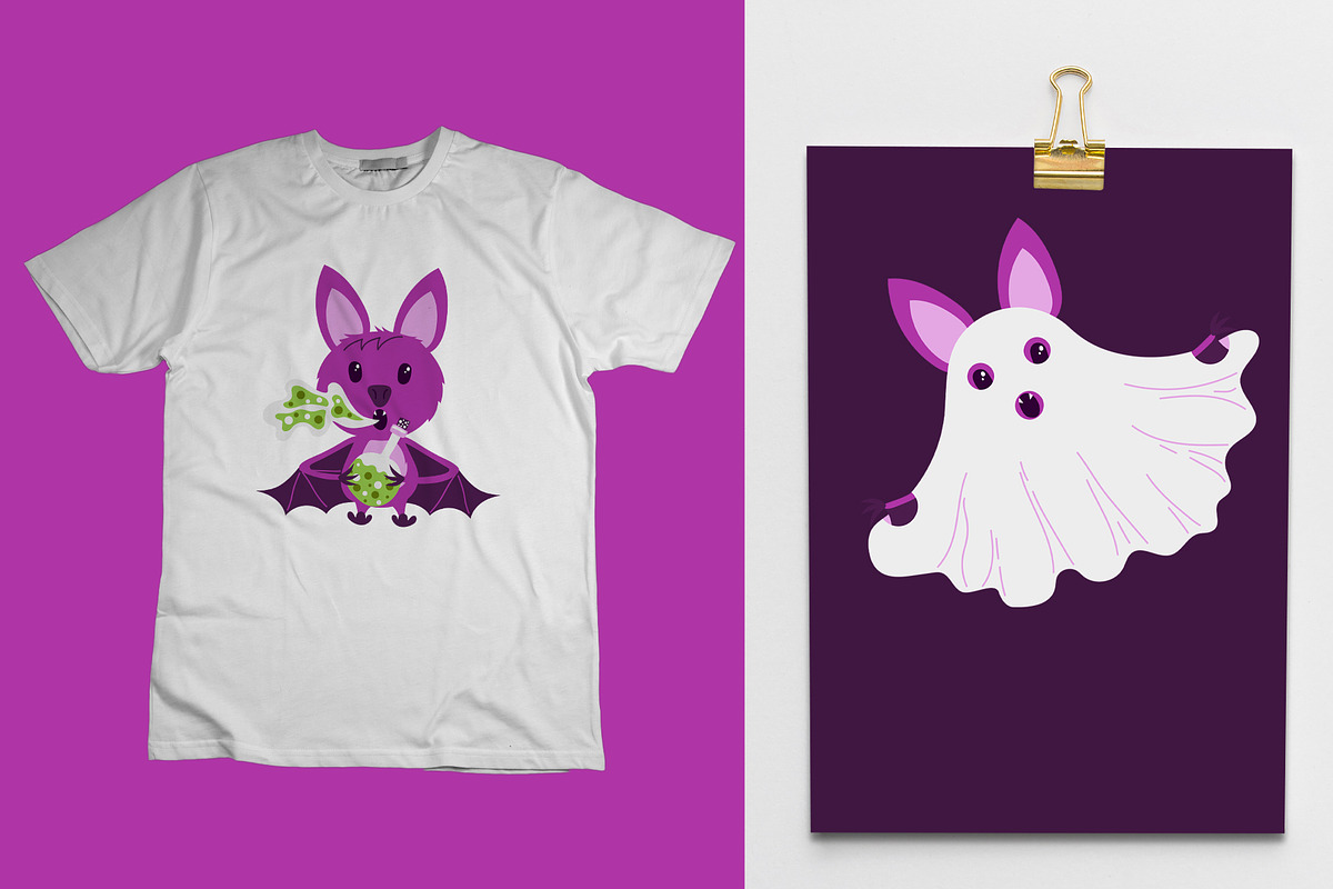 Halloween bats, an Animal Illustration by Ligrenok Art (Photo 4 of 4)