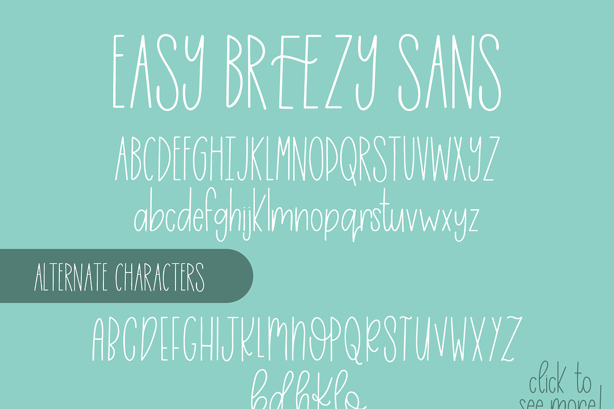 Easy Breezy Trio, Sans Serif Doodle, a Sans Serif Font by Jordyn Alison Designs (Photo 13 of 15)