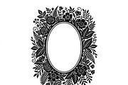 50 Elegant Floral Oval Mirror Frame, a Decorative Illustration by Amazin_art (Thumbnail 25 of 26)