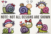 Christmas Cartoon Snail Clipart, an Illustration by RobertsArt (Thumbnail 6 of 7)