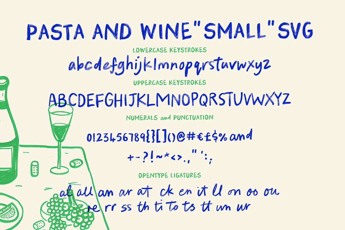 Pasta and Wine Font Free Downloadv - UIFreebies
