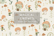 Magical Gnomes Pattern Design, a Pattern Graphic by Lady Bruniere Design (Thumbnail 1 of 5)
