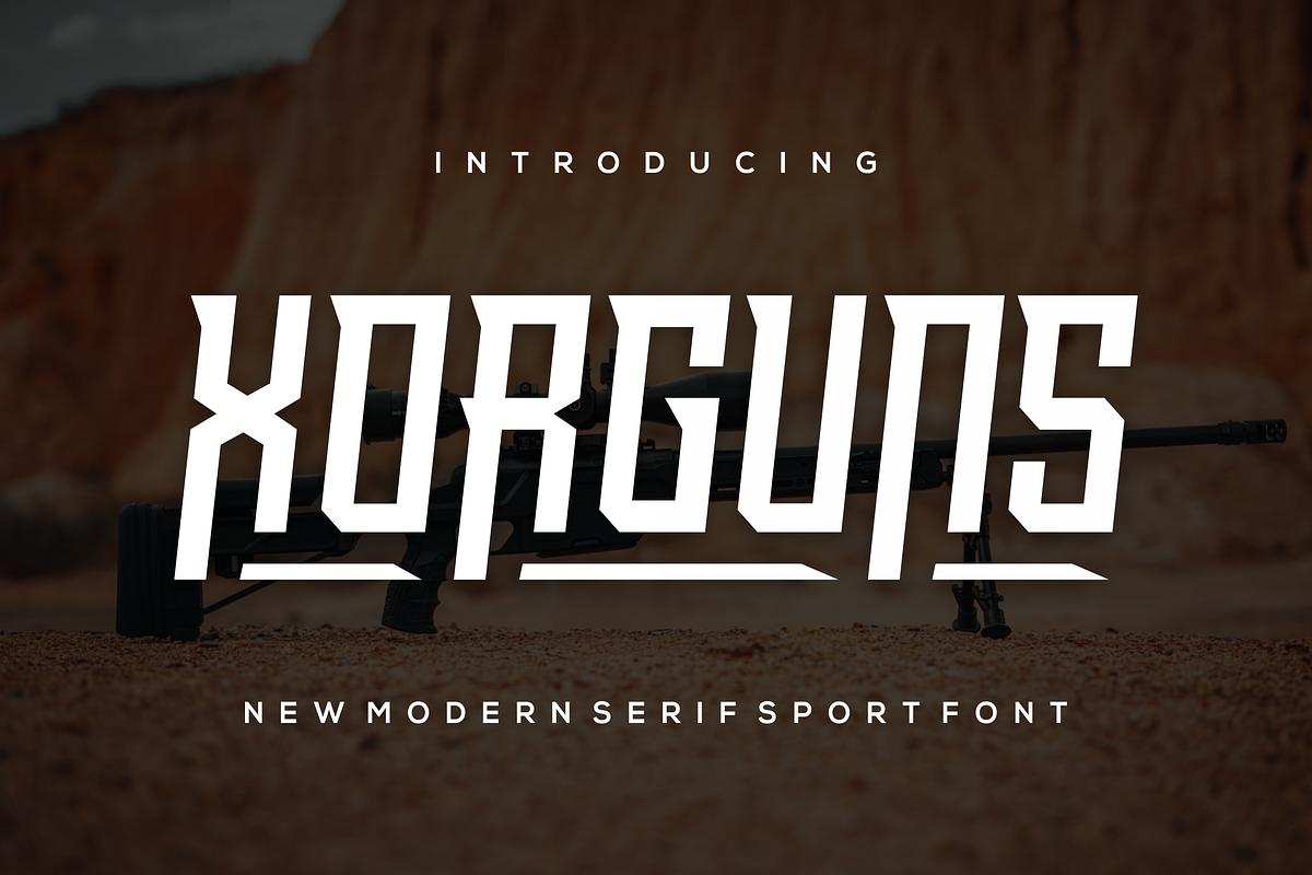 Xorguns Font, a Serif Font by albert_kalingga (Photo 1 of 5)