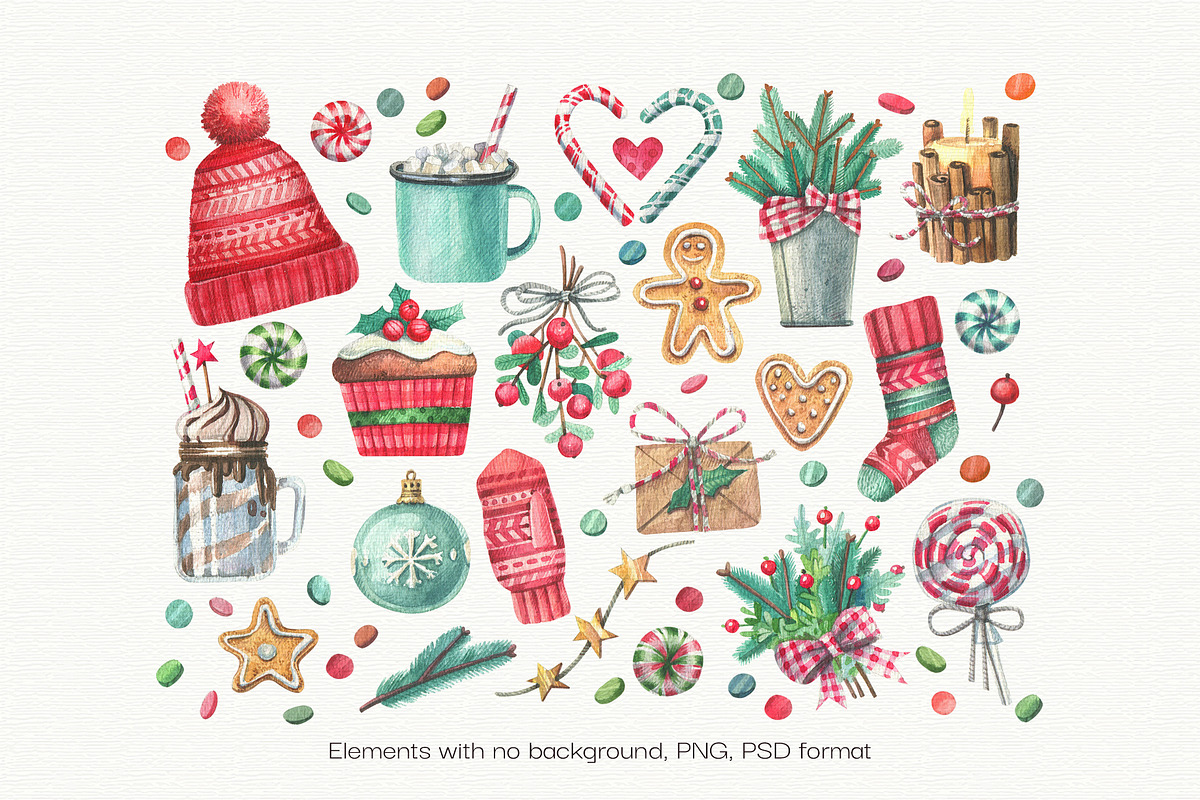 Christmas Collection, a Decorative Illustration by Watercolor by Tonia Tkach (Photo 2 of 9)