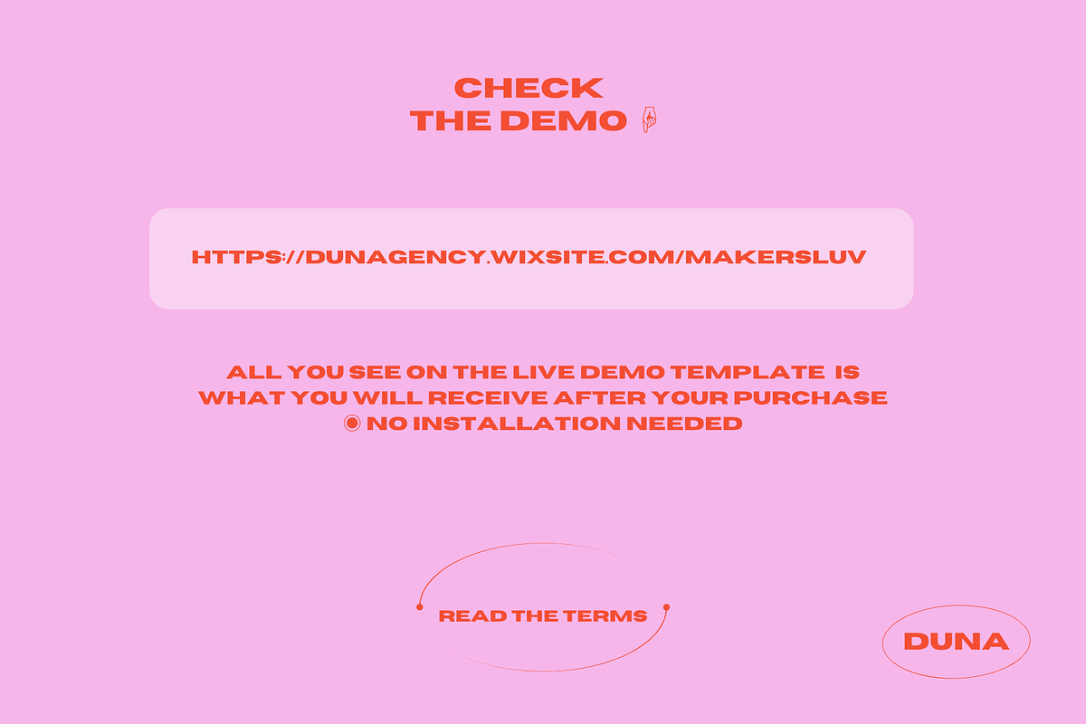 MAKERSLUV: Wix Website Template, a Websites & App Template by dunagency (Photo 6 of 9)