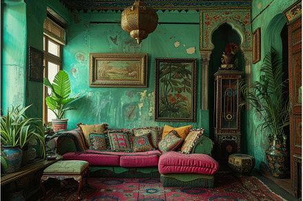 Vintage bohemian living room, an Arts & Entertainment Photo by Ylivdesign