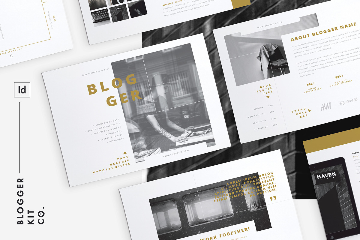 Media Kit Template | 6 Pages, a Social Media Template by Blogger Kit Co. (Photo 1 of 4)