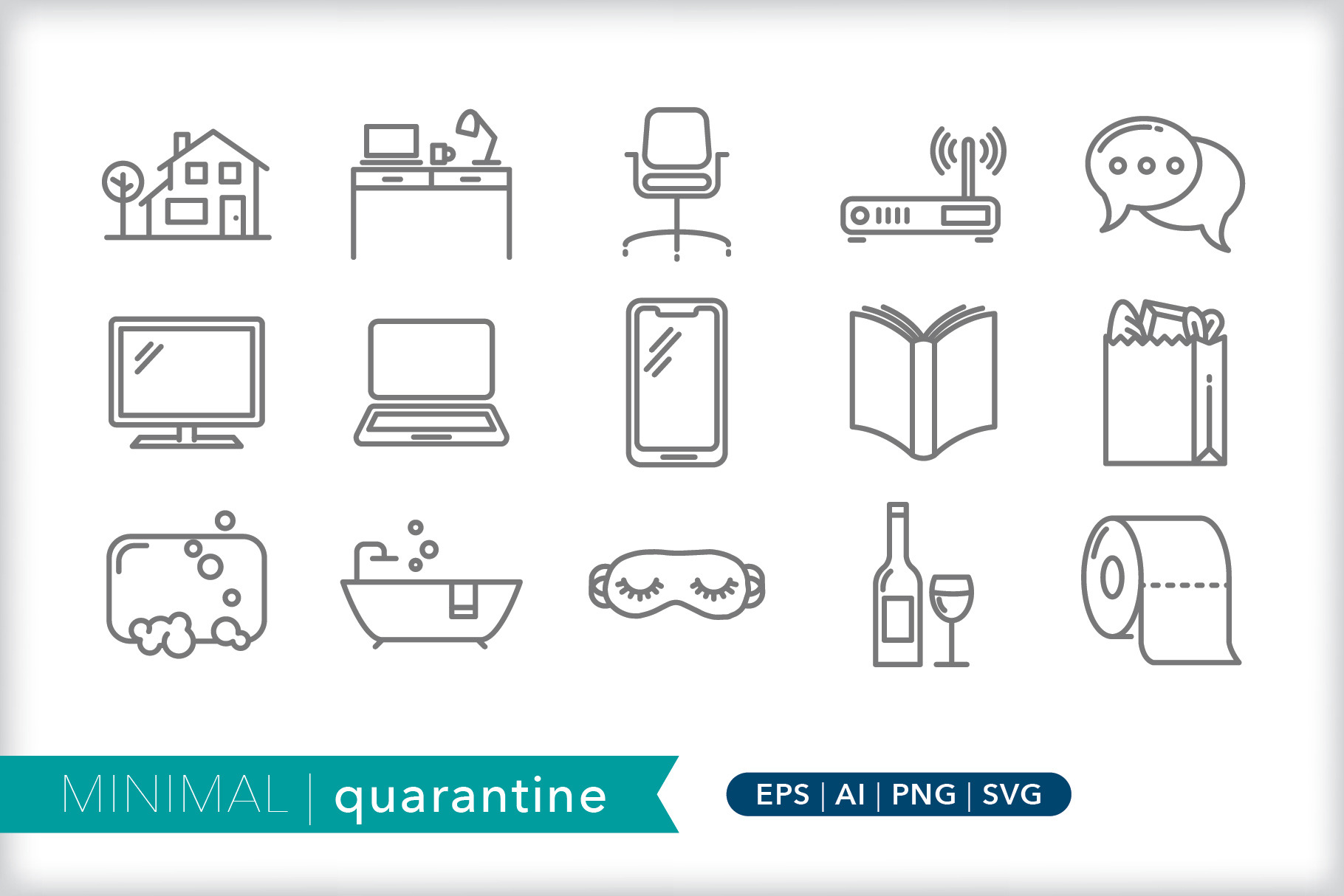 Minimal quarantine icons, an Outline Icon by Picture Window