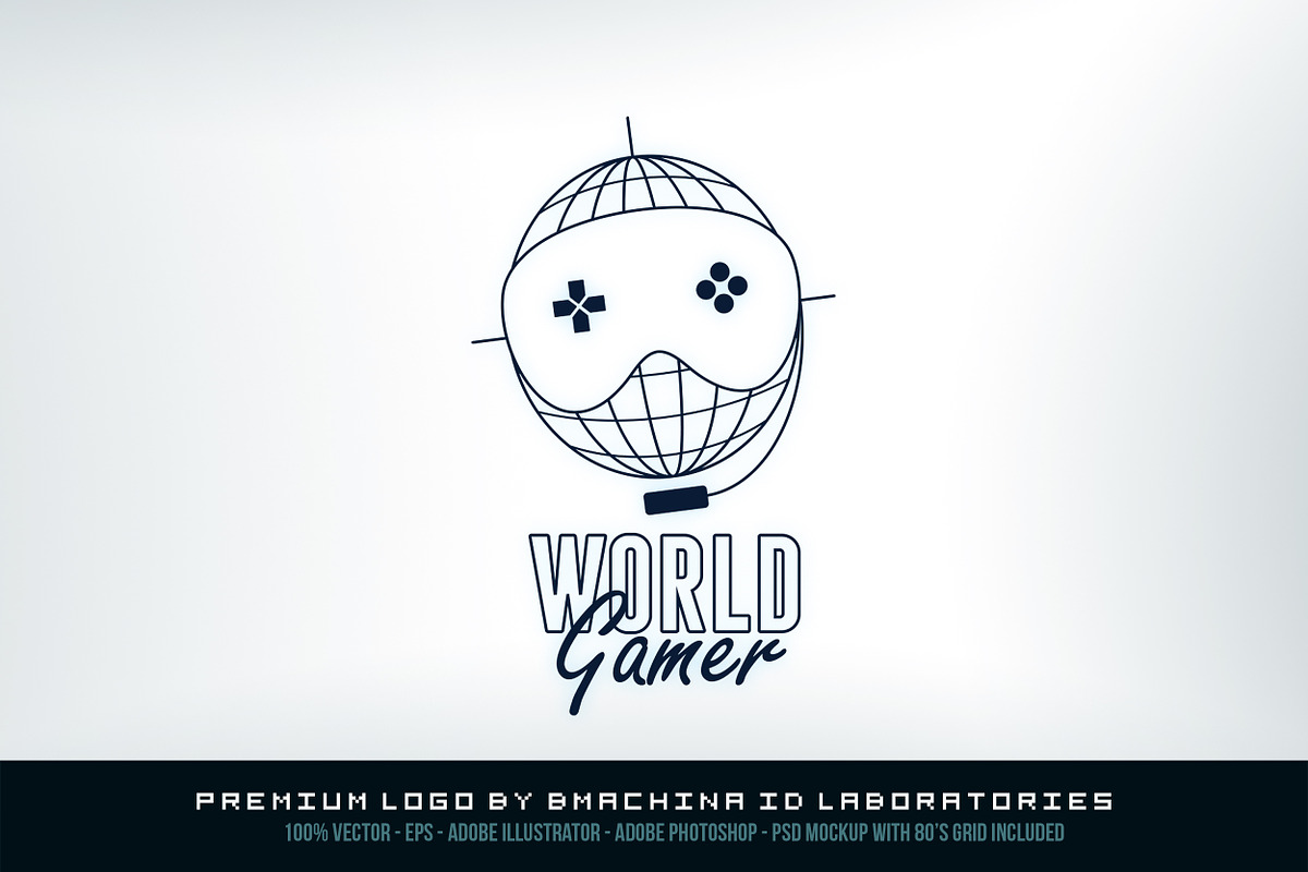 World Gamer Logo, a Branding & Logo Template by BMACHINA Labs. (Photo 3 of 6)