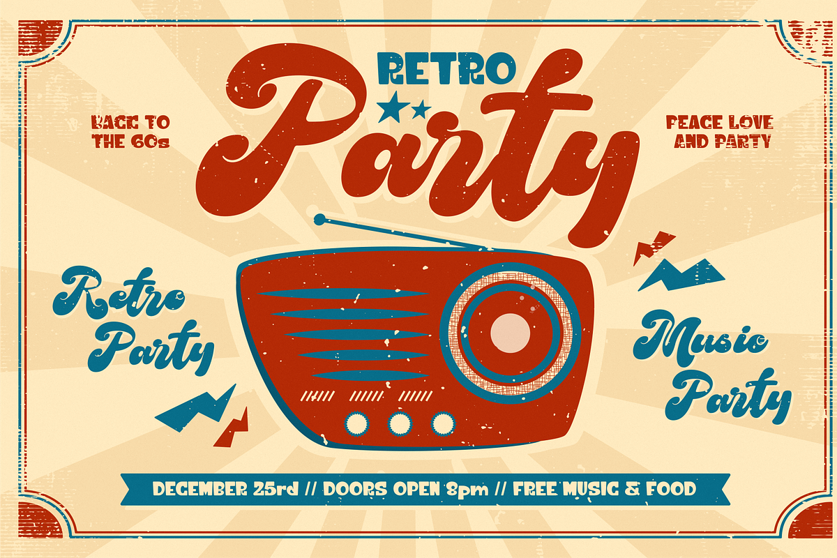 Moctune - Script Retro Display, a Script Font by MaikoHatta (Photo 2 of 9)