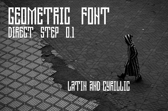 Direct step 0.1 Geometric Font preview 6