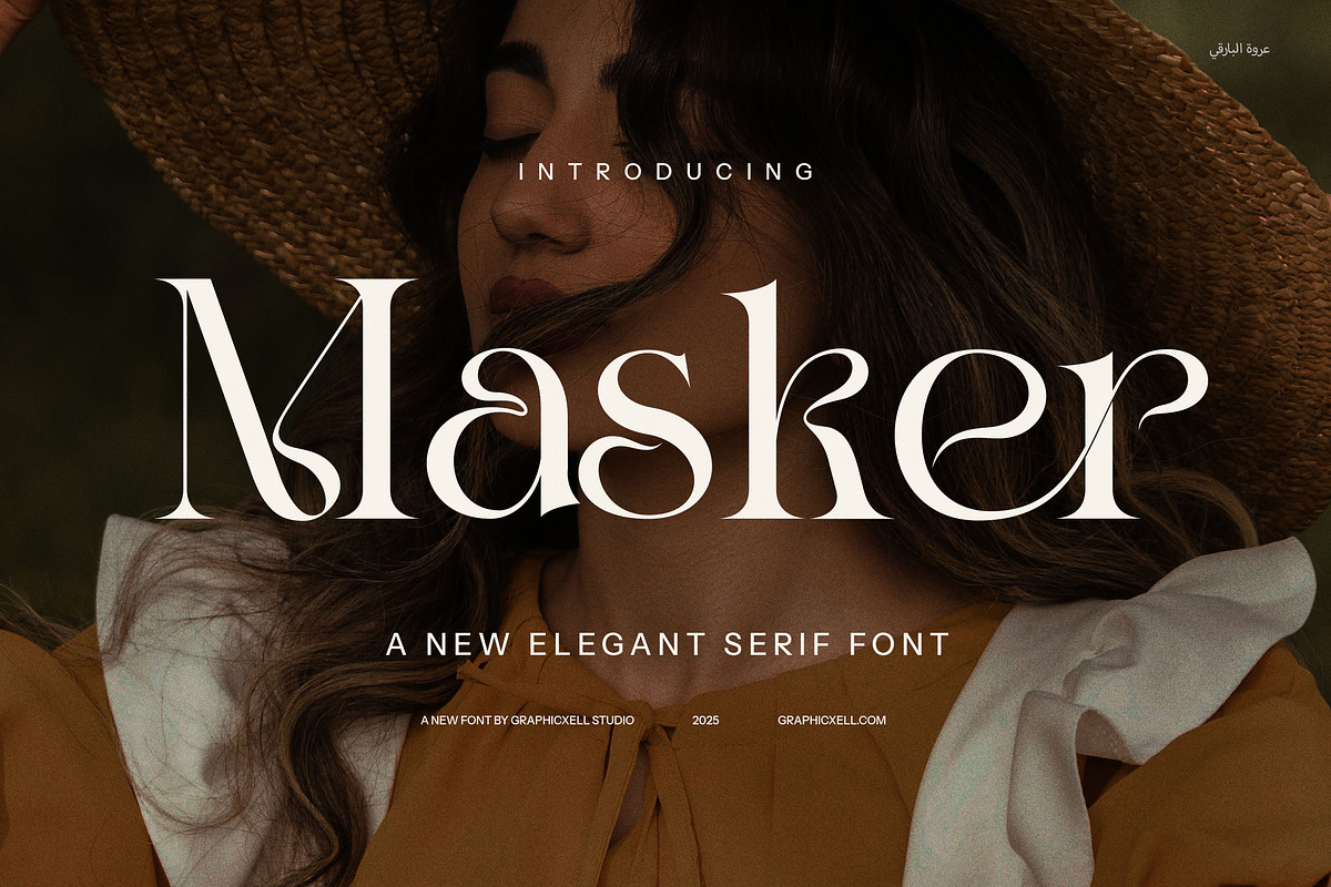 Masker Stylish Serif Font, a Serif Font by Graphicxell (Photo 1 of 8)