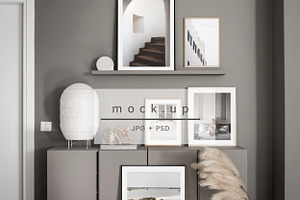 Frame mockup, gallery wall mockup