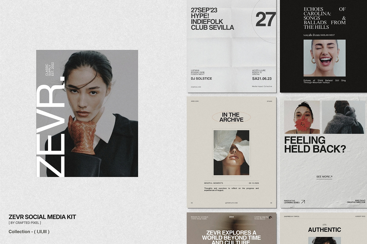 ZEVR | Instagram Post Bundle, a Social Media Template by Crafted Pixel (Photo 3 of 10)