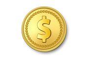 Vector Realistic Golden Coin Set., an Object Graphic by Gomolach (Thumbnail 6 of 7)