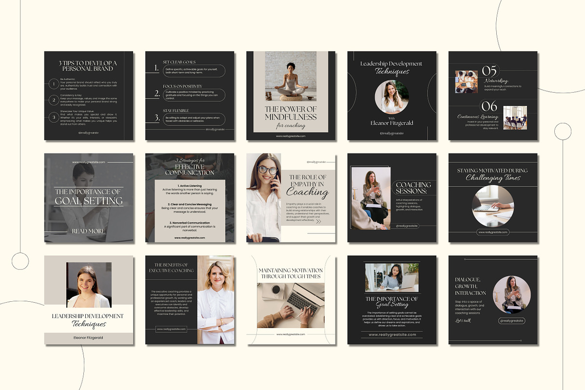 50 Coaching Post Canva Templates, a Templates & Theme by ...