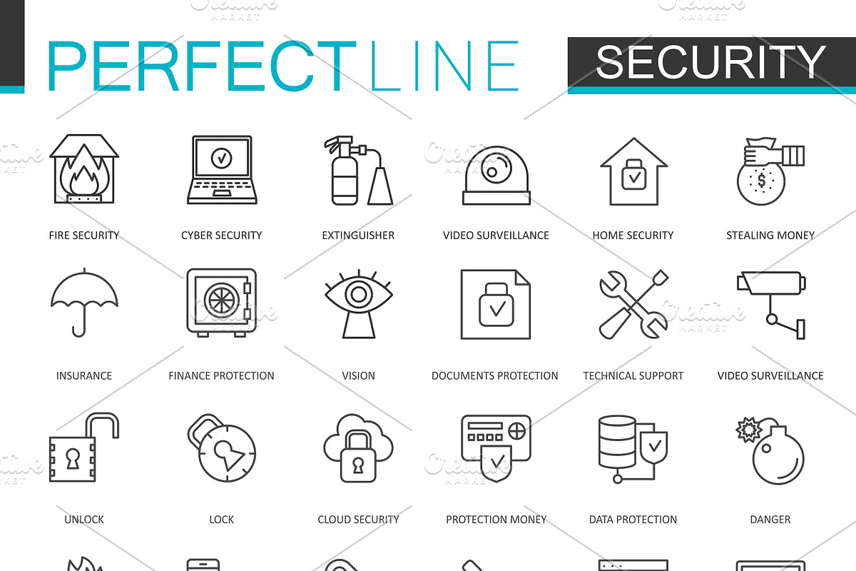 180 Perfect Line concept icons, an Outline Icon by Lemberg Vector