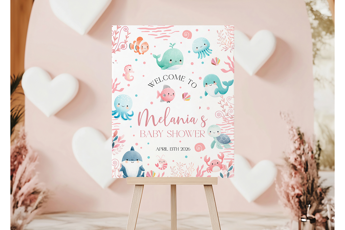 Under The Sea Welcome Poster, a Templates & Theme by Digital_Mind (Photo 3 of 3)